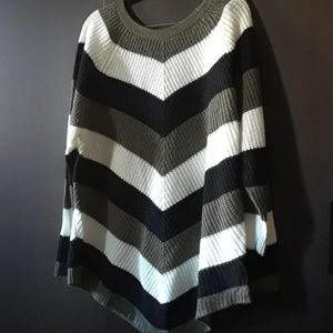 3X Striped Sweater